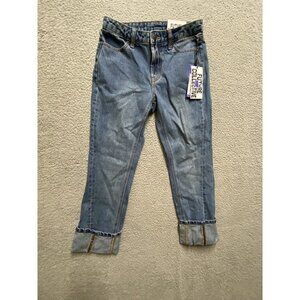 Future Collective Kahlana Barfield Brown denim Jeans Sz 0 New